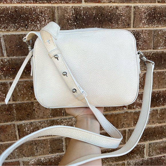 ALLSAINT All Saint Camera Zoe Frankie White Leather Crossbody Shoulder Bag - Picture 3 of 12